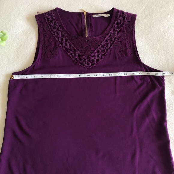Ricki’s deep purple crochet detail sleeveless top - size large - Picture 10 of 15